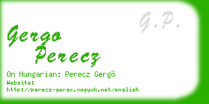 gergo perecz business card
